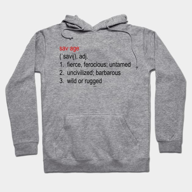 Savage definition hoodie hotsell